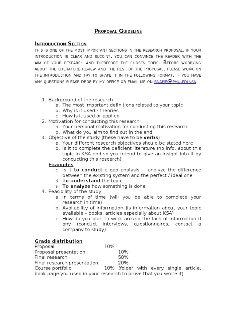 Research Proposal Introduction Guide | PDF