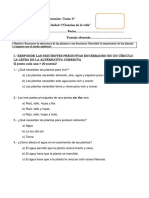 Prueba Ciencias Plantas 3ero