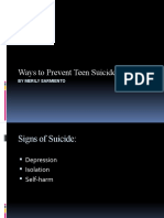 Ways To Prevent Teen Suicide: by Merily Sarmiento