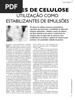Éteres de Celulose - Utilização Como Estabilizante de Emulsões