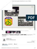 Populismo e "Redemocratização" (1945-1964) PowerPoint Presentation - ID - 4796543