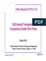 Zno-Based Transparent Conductive Oxide Thin Films: Ieee Eds Mini-Colloquium Wimnact 32