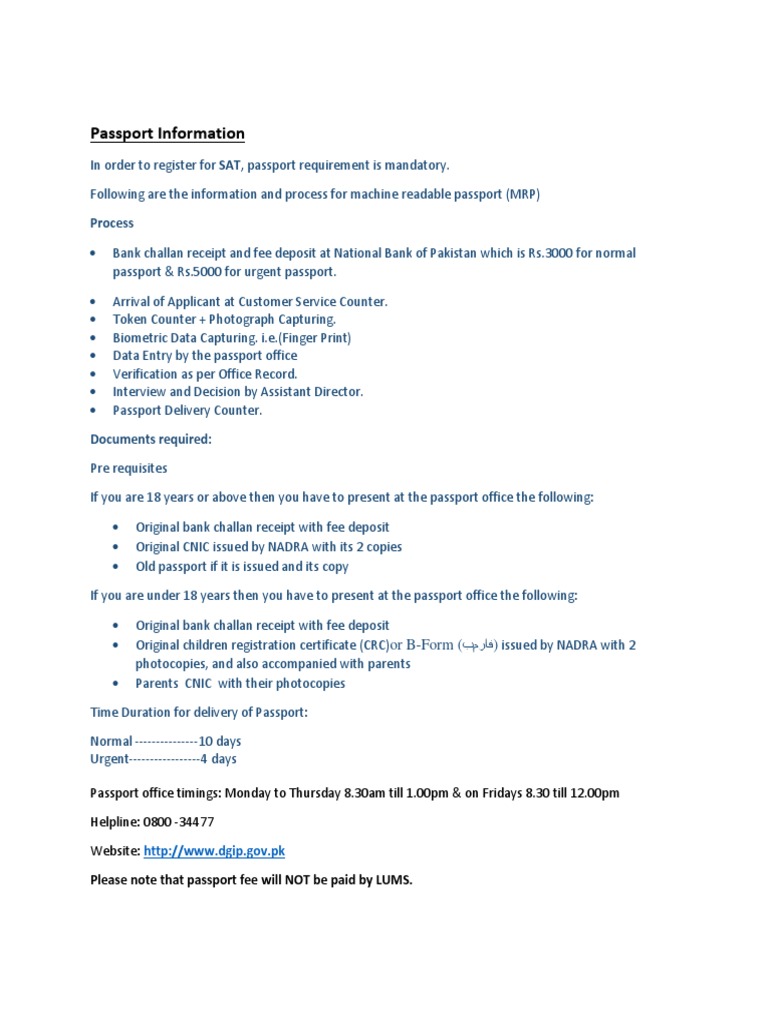 SAT Passport Registration Process Guide | PDF | Law