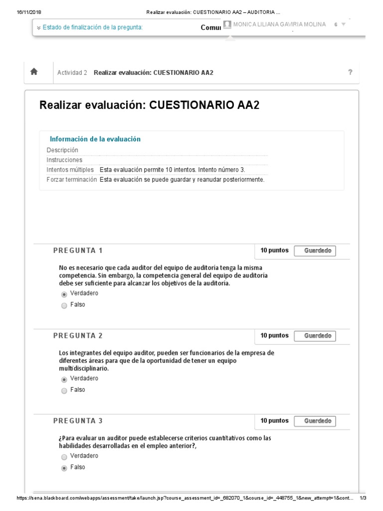 Realizar Evaluación - CUESTIONARIO AA2 - AUDITORIA .. - .pdf333 PDF ...
