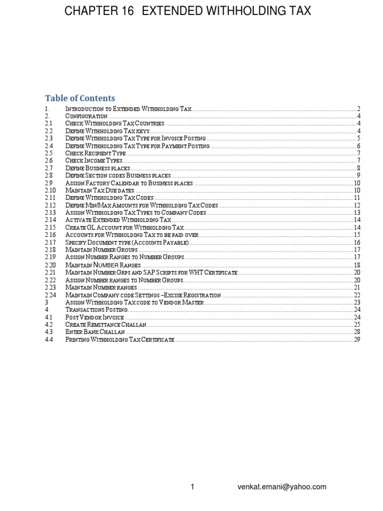 Extended Withholding Tax Overview | PDF | Withholding Tax | Accounts ...
