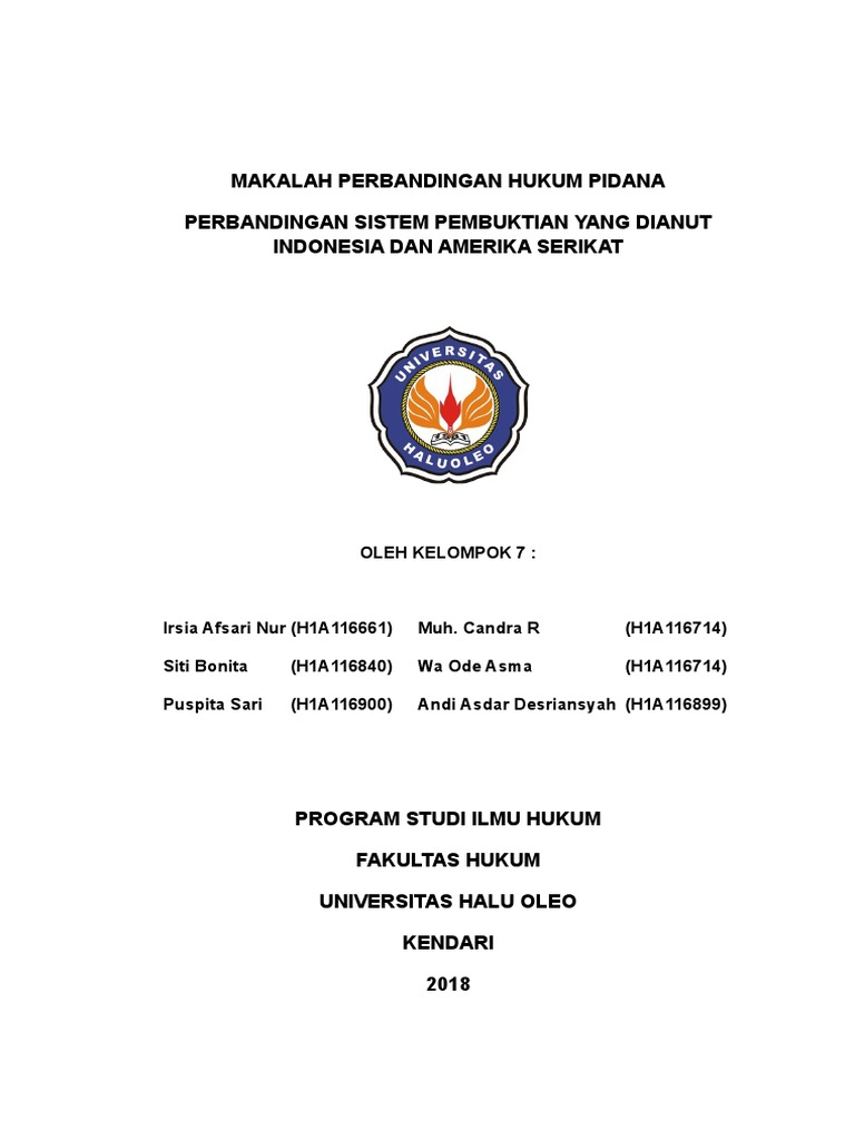 Makalah Kelompok 7 Perbandingan Hukum Pidana