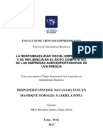 RSE y competitividad de empresas agroexportadoras de uva