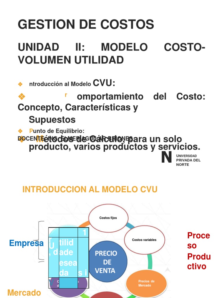 Clase Modelo Costo Volumen Utilidad 2018 2 | PDF | Costo | Precios