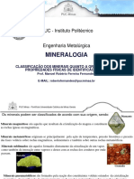 A 11-14 Classificação Dos Minerais Quanto A Origem Química Propriedades Físicas