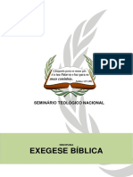 Exegese Bíblica: Seminário Teológico Nacional