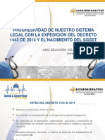 BELISARIO VELASQUEZ - Nuestro Sistema Legal, Decreto 1443 de 2014 y Nacimiento Del SGSST PDF