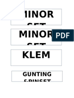 Minor Set Tools: Klem, Gunting & Pinset