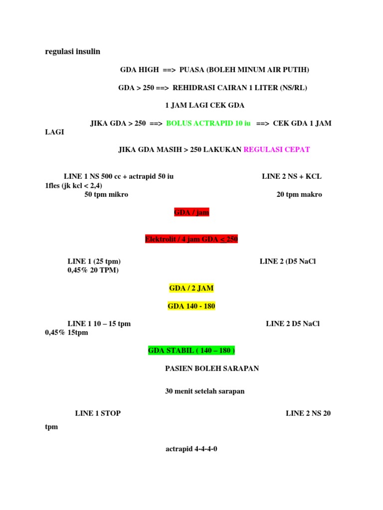Regulasi Insulin dan Terapi Cairan | PDF
