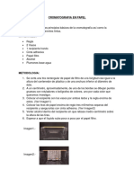 Cromatografía en papel: Separación de tintas