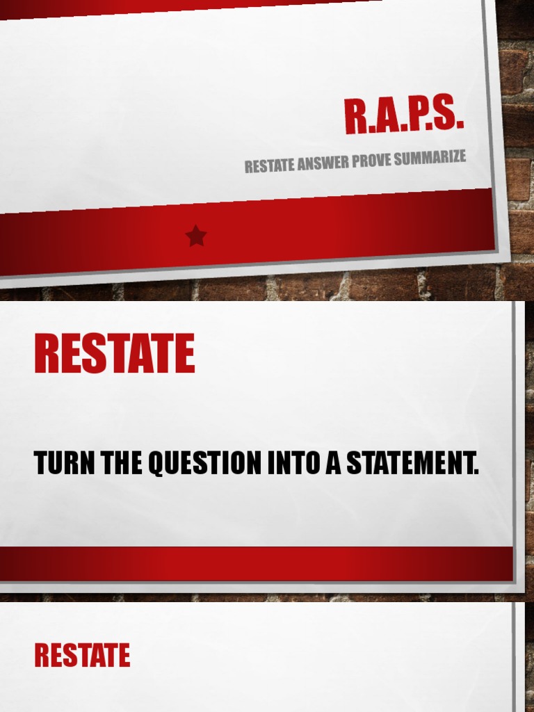 R.A.P.S. Writing Strategy Guide | PDF