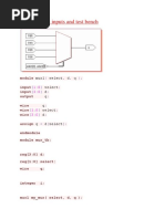 Multiplexer 4 Inputs and Test Bench