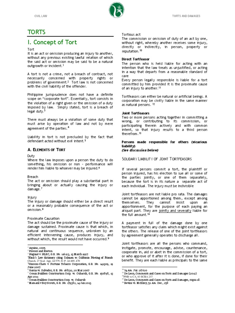 Understanding Torts and Damages in Law | PDF | Tort | Negligence
