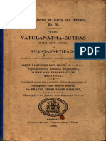 The Vatulanatha Sutras With The Vritti of Anantashaktipada - Madhusudan Kaul SHastri PDF