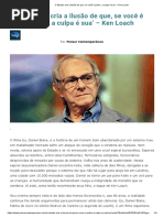 O Estado Cria a Ilusão de Que, Se Você é Pobre, A Culpa é Sua’ – Ken Loach