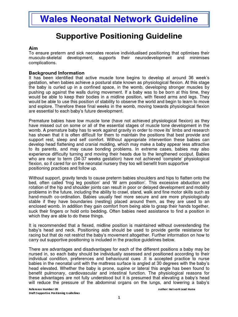 Supportive Positioning for NICU Babies | PDF | Anatomical Terms Of ...