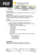 Air Traffic Service Unit (ATSU) Installation Procedure: Technical Instruction