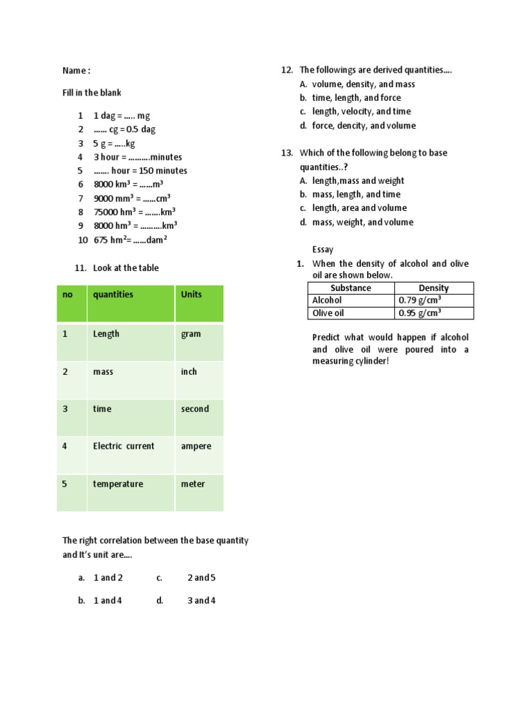 Measurement Conversion and Units Guide | PDF | Density | Physical ...