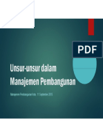 2 Unsur-unsur Dalam Manajemen Pembangunan