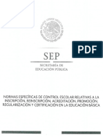 NORMAS ESPECÍFICAS DE CONTROL ESCOLAR SEP MÉXICO, 2018.pdf
