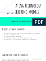 integrating technology into teaching models
