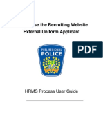 How To Use The Recruiting Website External Uniform Applicant