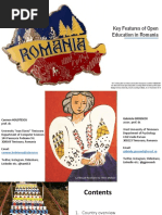 Key features of open education in Romania