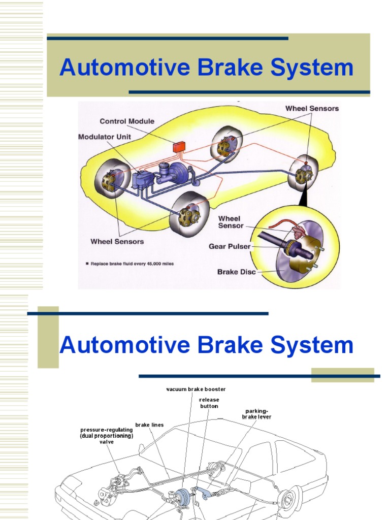 Automotive Brake System PDF Brake Anti Lock Braking System