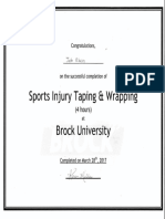 sports injury taping and wrapping certificate