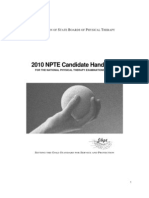 2010 NPTE Candidate Handbook: F S B P T