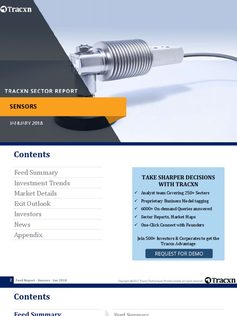 Report - Sensors (Tracxn) | PDF | Sensor | Venture Capital