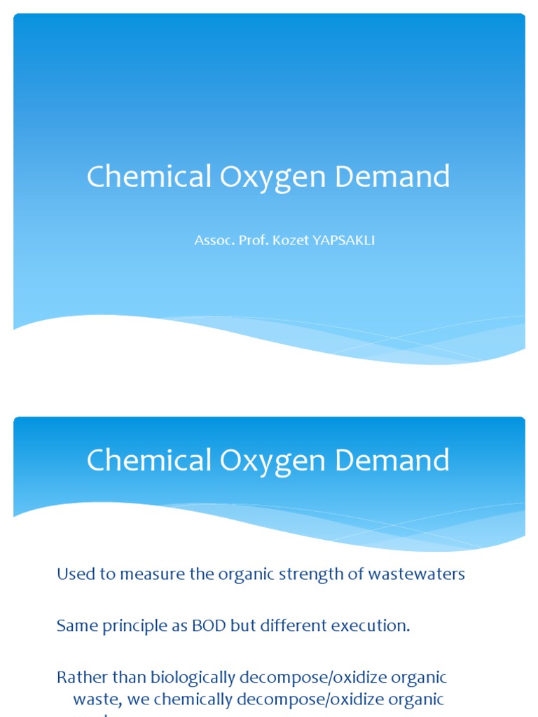 Lecture5 - Chemical Oxygen Demand PDF | PDF | Titration | Chemistry