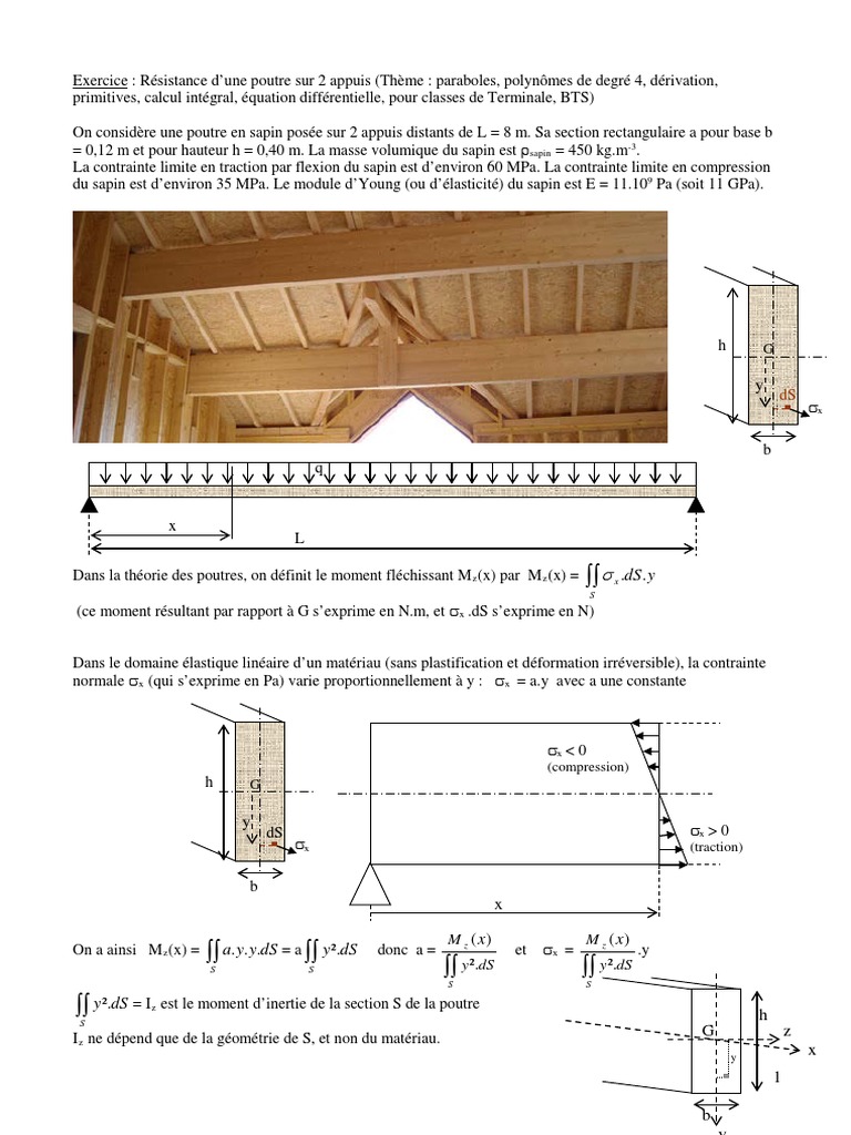 Resistance D Une Poutre Sur 2 Appuis | PDF | Flexion (matériau ...