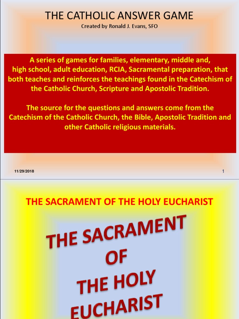 The Sacrament of The Holy Eucharist 2 | PDF | Eucharist | Mass (Liturgy)