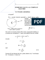 Câteva Metode de Calcul Al Câmpului Electric 4.1. Formule Coulombiene