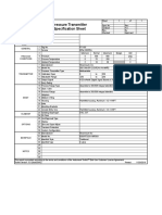 Pressure Transmitter Specification Sheet: General