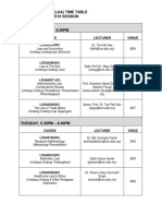 Master of Laws (Lga) Time Table SEMESTER I, 2018/2019 SESSION