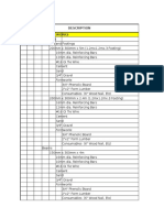 Bill of Quantities for Construction Works