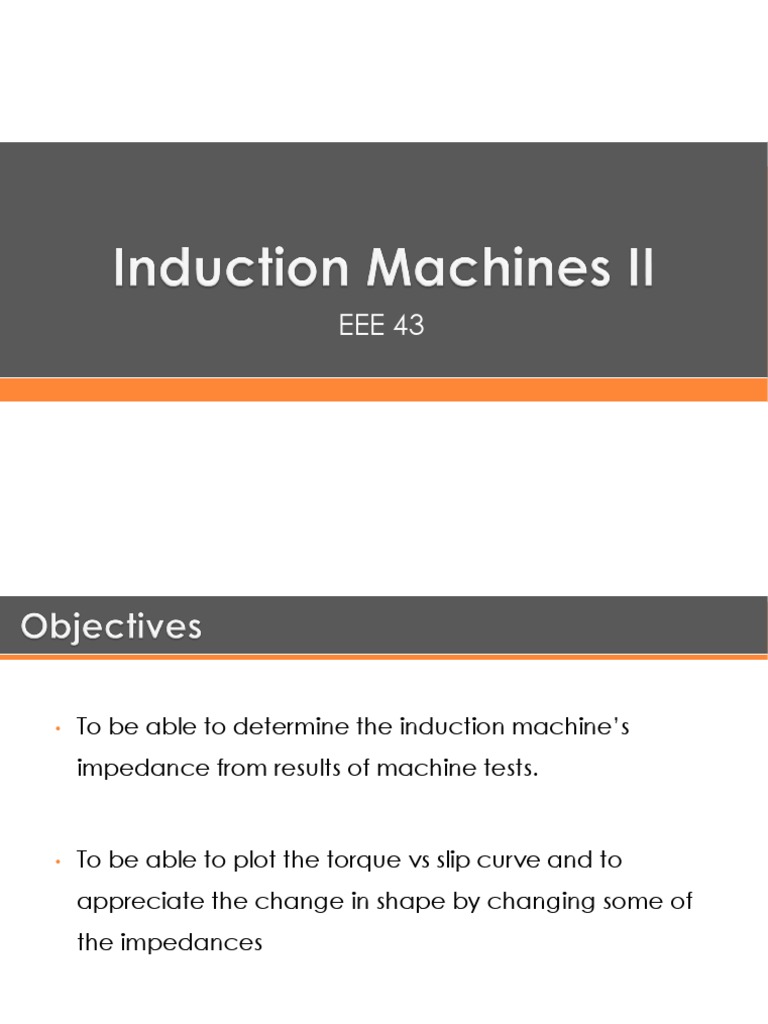 Induction Motor Analysis Guide | PDF | Electrical Components ...
