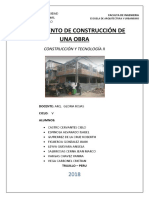 Seguimiento de Construcción de Una Obra PDF