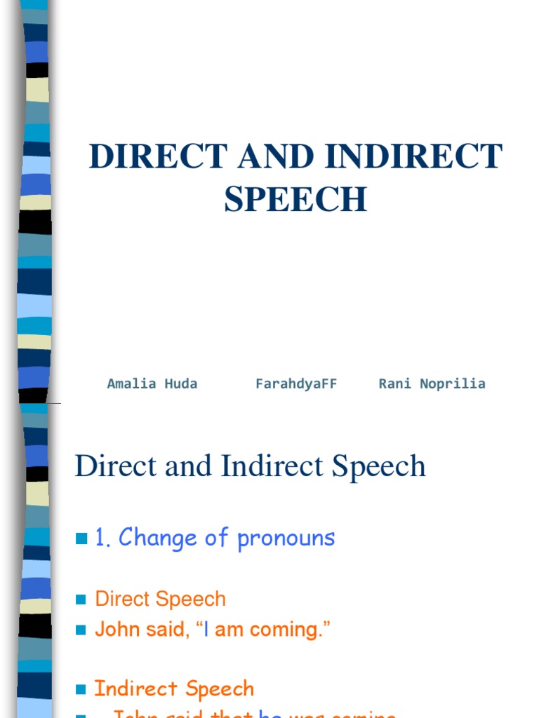 Direct And Indirect Speech PDF