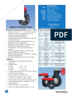 Type-57 Butterfly Valve: Parts List (Lever: Sizes 1-1/2" - 8") Standard Features (Sizes 1-1/2" - 14")