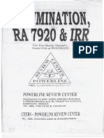 Illumination, RA 7920 and IRR PDF