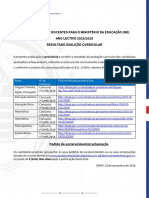 Resultado Avaliação Curricular Concurso ME - 2018 Professor 23112018 PDF