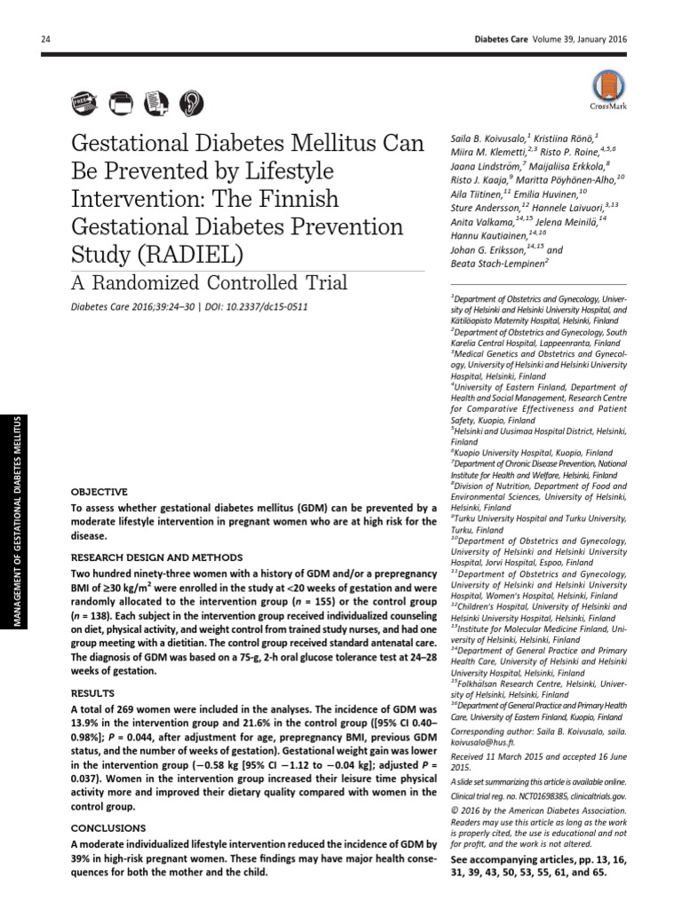 Gestational Can Be Prevented | PDF | Diabetes Mellitus Type 2 | Pregnancy