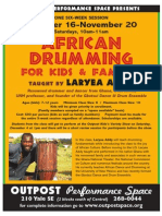 African Drum Poster Fall 2010